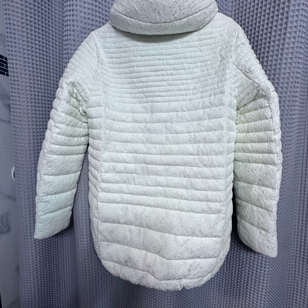 Karl Lagerfeld Off-White Textured Puffer Jacket - Picture 2 of 7